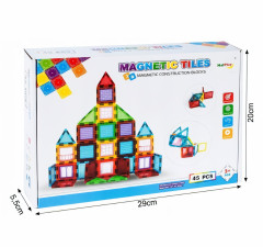 Toybit Magnetická 3D stavebnice Buildings 45ks