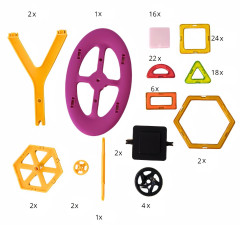 Toybit Magnetická 3D stavebnice Circle s kolotočem 74ks