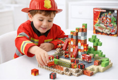 Toybit Magnetická stavebnice Hasičská stanice 100ks