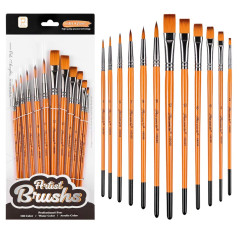 Toybit Sada uměleckých štětců Art 12ks - kulaté a ploché mix