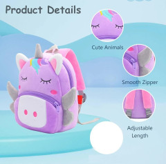 Toybit Dětský plyšový batoh Unicorn
