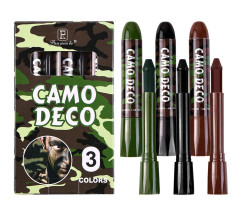 Toybit Sada maskovacích barev na obličej a tělo Camouflage 3ks