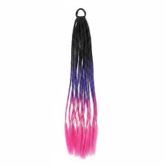 FunCo Copánky s gumičkou Crazy braids Pink 60cm