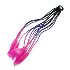 FunCo Copánky s gumičkou Crazy braids Pink 60cm