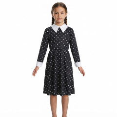 FunCo Dětský kostým Wednesday Elegant 122-134 L