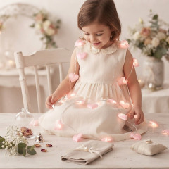 Toybit Svatební dekorace Světelný řetěz Rose heart 150cm