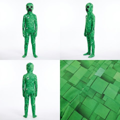 FunCo Dětský kostým Minecraft Creeper Premium s maskou 122-134 L