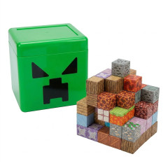 Toybit Magnetická stavebnice Minecraft Creeper v krabici Magic square 105ks
