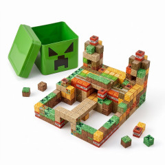 Toybit Magnetická stavebnice Minecraft v krabici MAXI Creeper 305ks