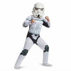FunCo Dětský kostým Star wars Stormtrooper se svaly a maskou 116-122 M