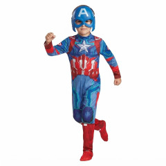 FunCo Dětský kostým Superhrdina Kapitán Amerika s maskou 110-122 M